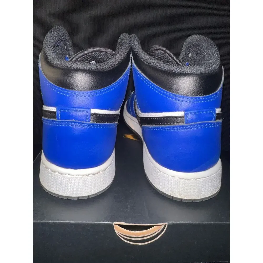No.10 Nike Air Jordan 1 Mid GS 'Game Royal' Sneakers - DQ8423-402